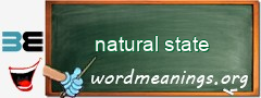 WordMeaning blackboard for natural state